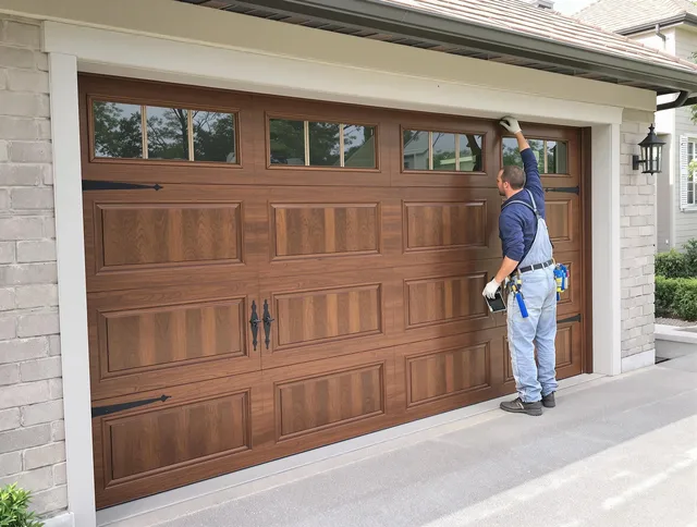 Custom garage door showcase by Mayfield Heights Garage Door Repair in Mayfield Heights